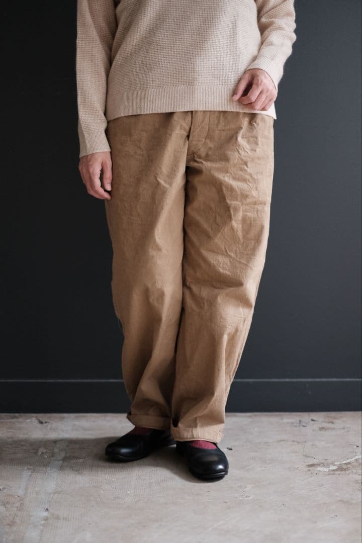 パンツ kaval Front tuck trousers