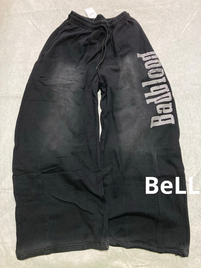 BADBLOOD ワイドパンツ グレー ロゴ オーバーサイズ