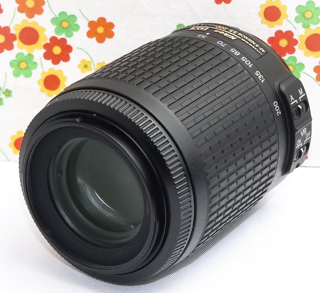 ニコン Nikon AF-S 55-200m☆望遠レンズ☆手ぶれ補正付