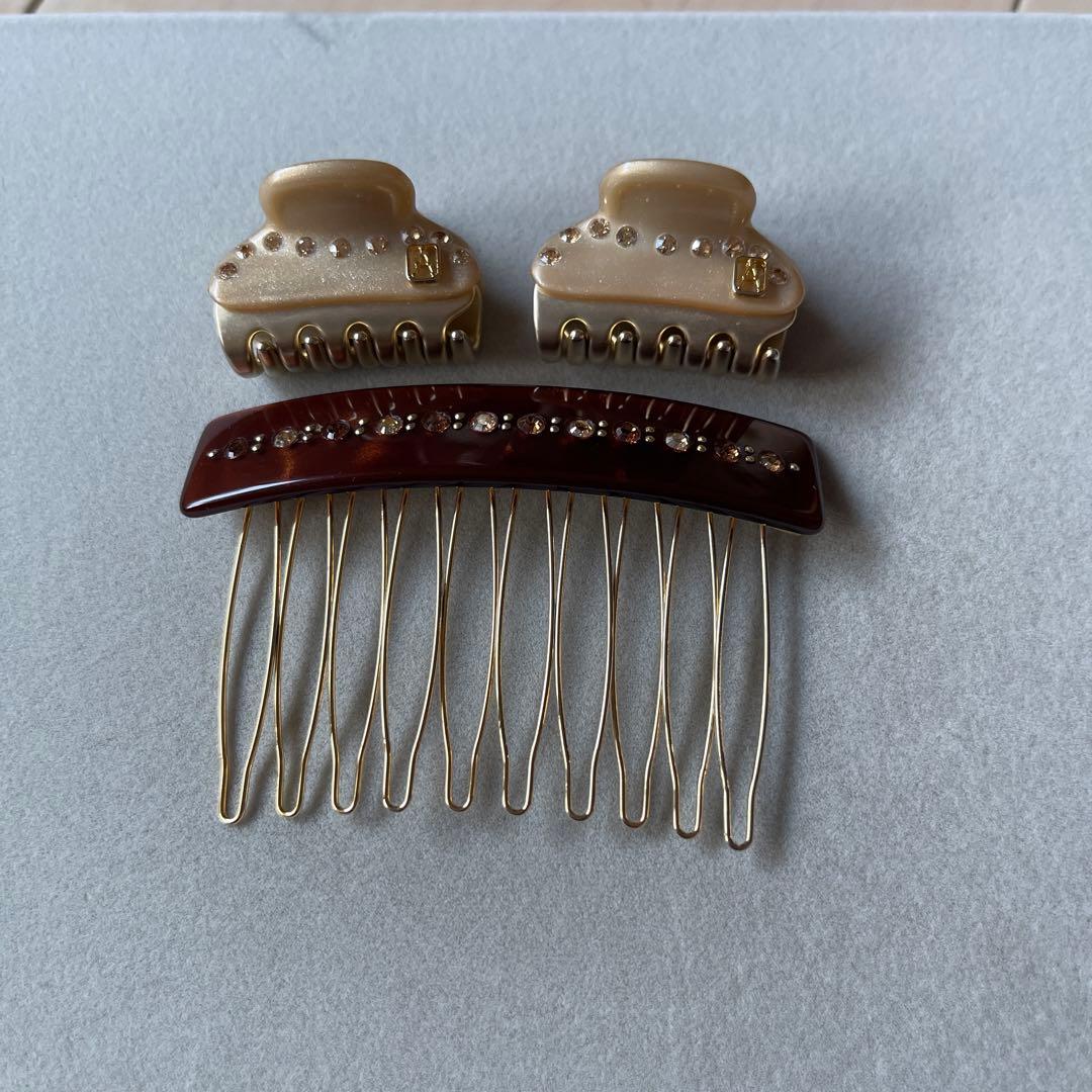 ゆ様限定！accaアッカティアラミニミニクリップ✖️2 ビジューコーム