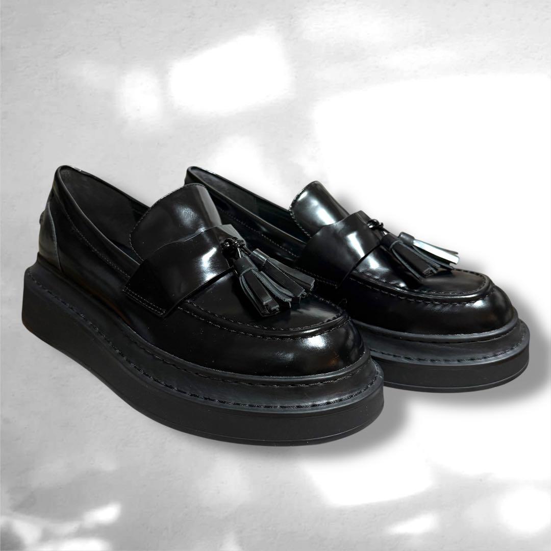 ランバンオンブルー　タッセルローファー　エナメル　ブラック　L 24.5㎝