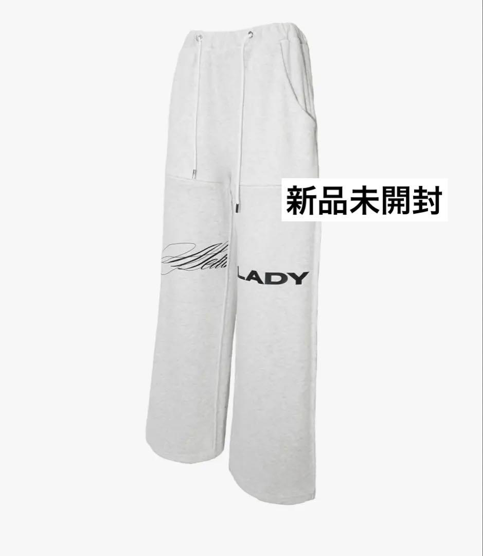 パンツ logo slit pants