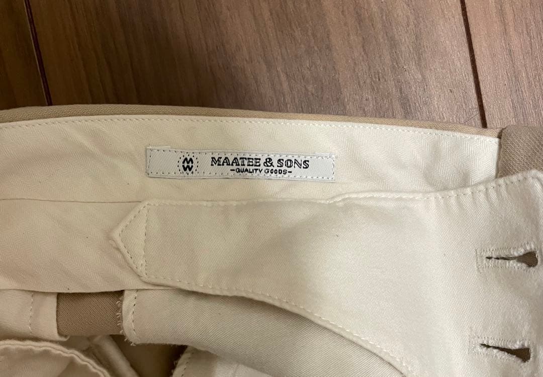 MAATEE & SONS　俺CHINO COTTON ベージュ　サイズ1