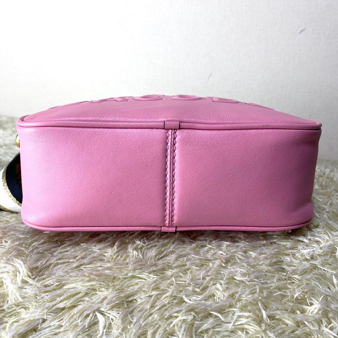 美品✨マークジェイコブス カメラバッグ ショルダー レザー エンボス 希少カラー