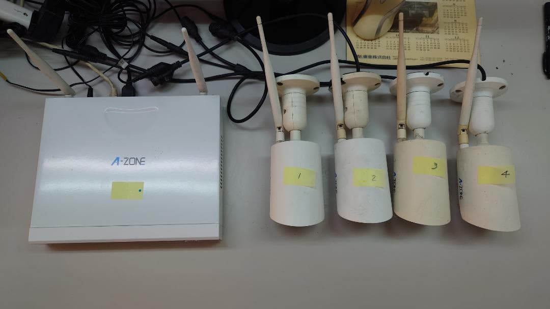 【僕 】A-ZONE Wireless P2P NVR　カメラ4台セット