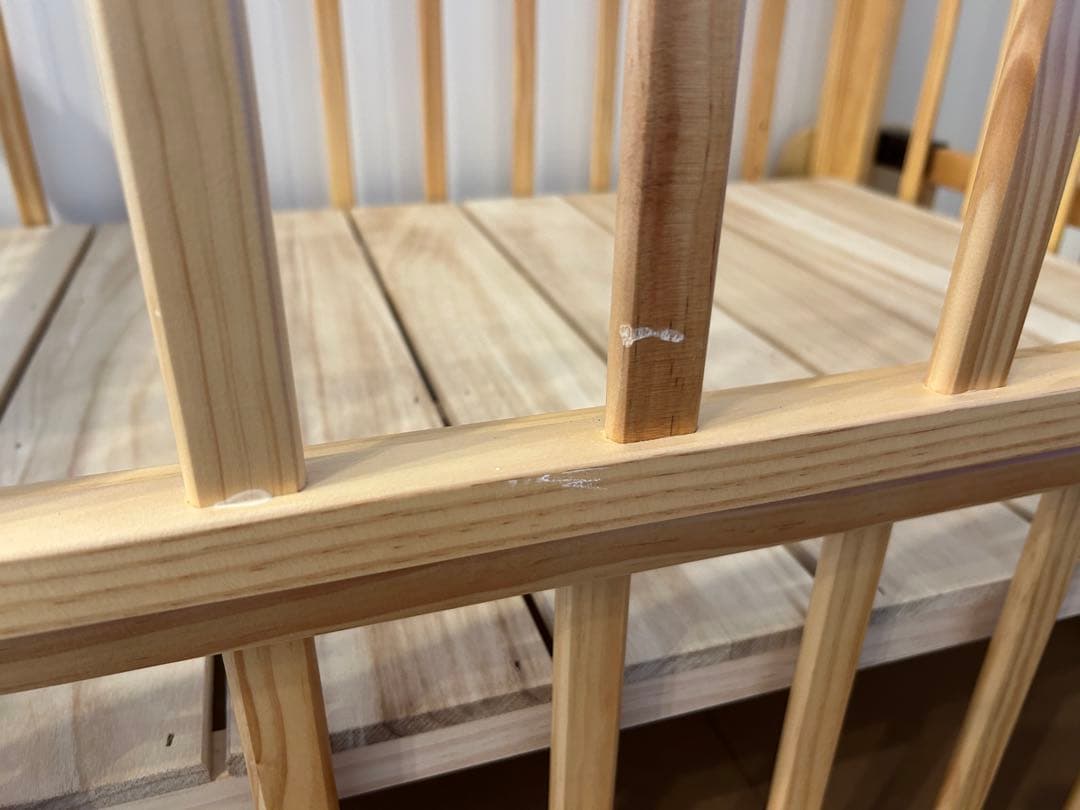 カトージ ハイシートベビーベッド（ナチュラル）