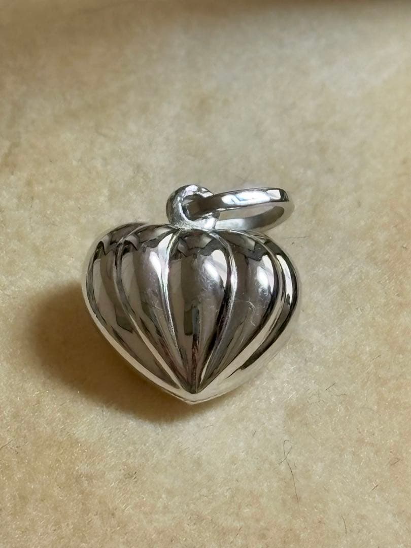 K18WG 18金 750 ハート ペンダント ネックレス トップ チャーム