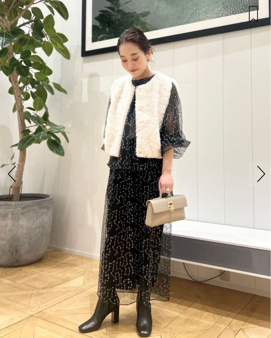 美品トゥモローランド Ballseyランダムファーショートベスト