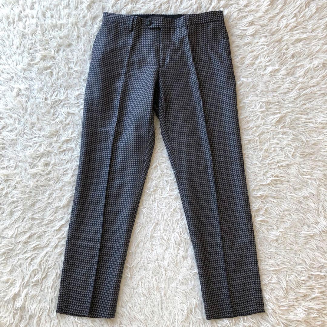 【極美品 現行 XL】エトロ　スラックス　ジオメトリック柄　ペイズリー　絹　毛
