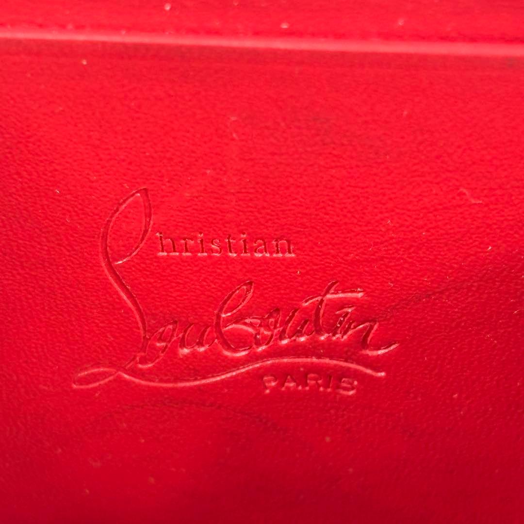 クリスチャンルブタン スタッズ レザー ケース カードケース ウォレット