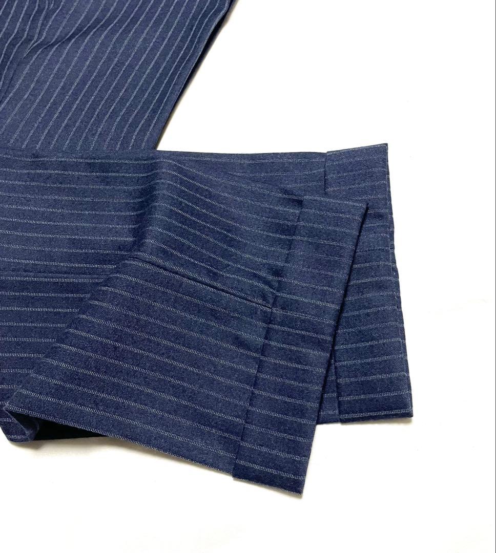 【美品】SHIPS × REDA ネイビー チョークストライプスーツ 46