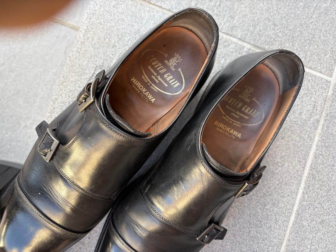 スコッチグレイン 25センチ　ダブルモンクストラップ