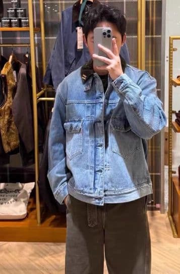 美品 Barbour × Levi's コラボ デニムジャケット L