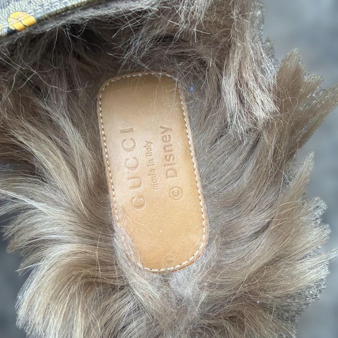 GUCCI ミッキーマウス ファー付きミュール