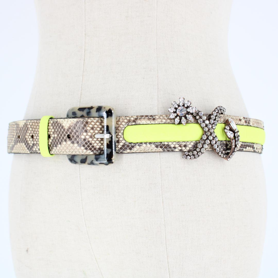 【フランス製 アクセサリー】イエロー Christian Lacroix ベルト