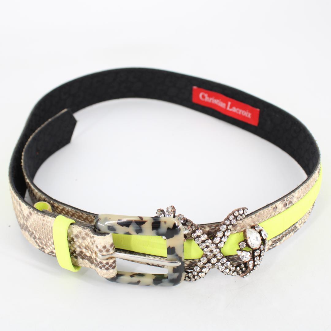 【フランス製 アクセサリー】イエロー Christian Lacroix ベルト