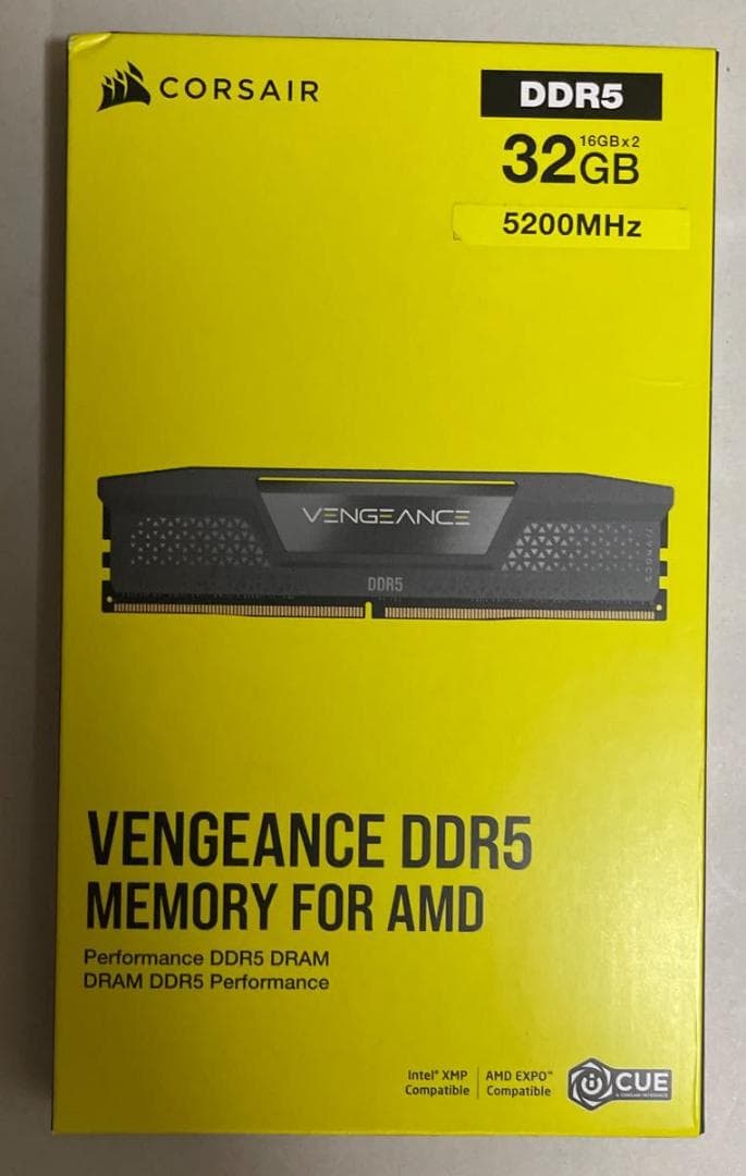 新品 CORSAIR DDR5-5200MHz VENGEANCE 32GB