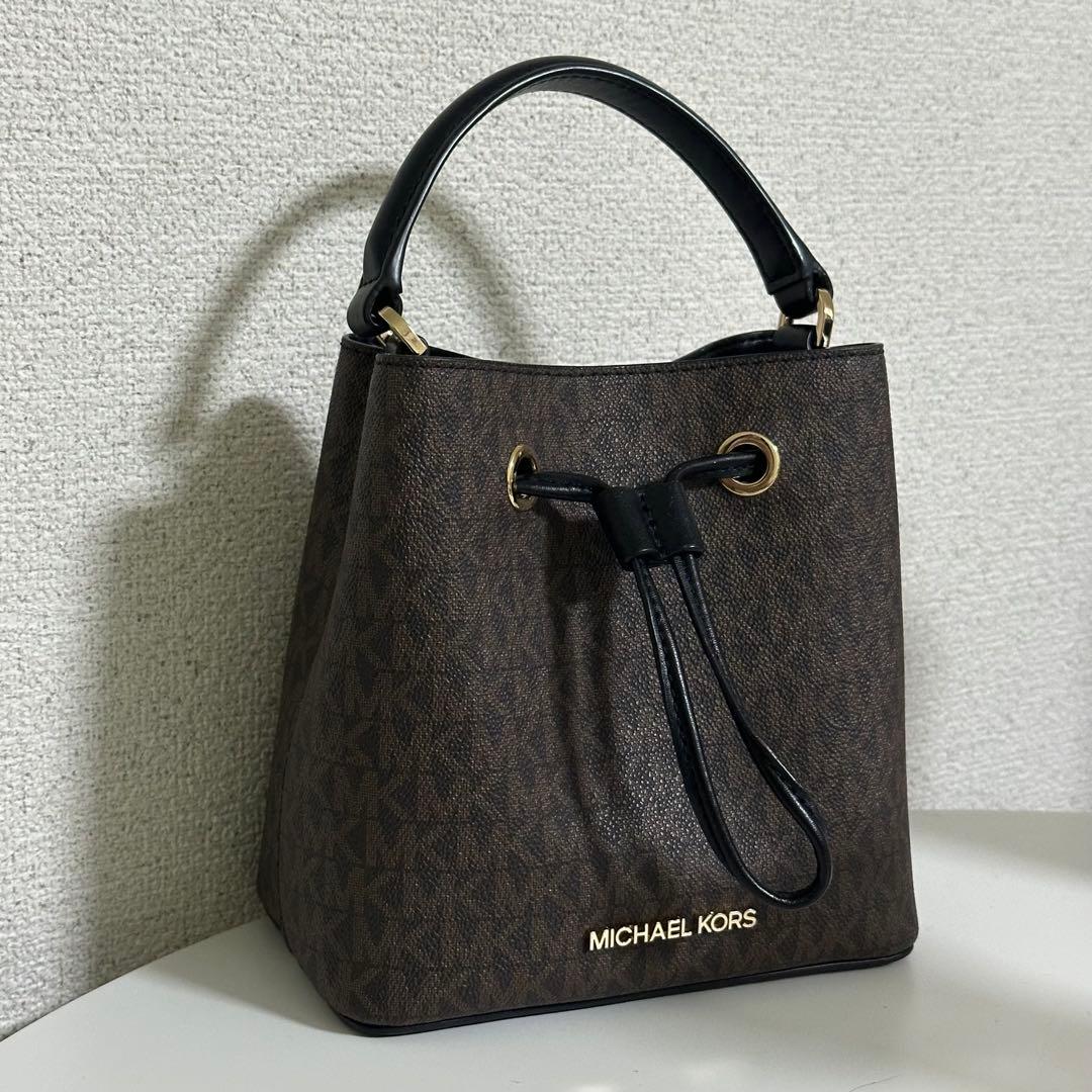 MICHAEL KORS バケットバッグ ブラウン/ブラック