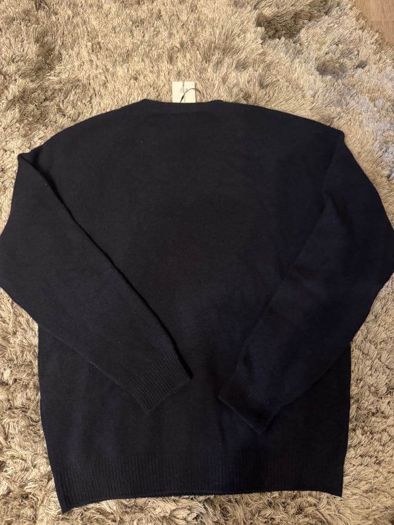 ロンハーマン別注 サンスペル ラムズウールクルーネックセーター ネイビー XL