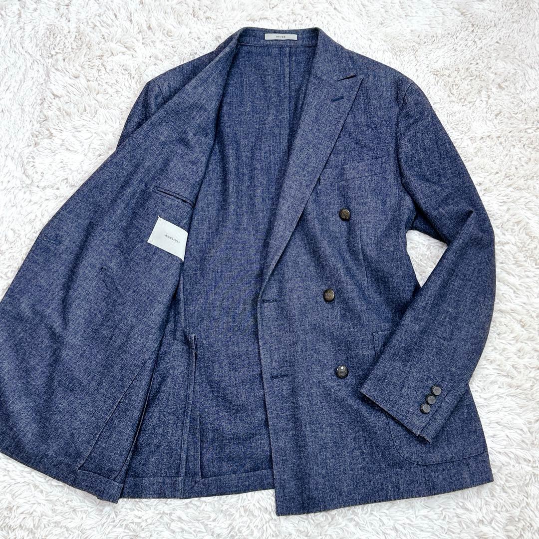 BOGLIOLI ボリオリ DOVER ダブルジャケット イタリア製 50 紺