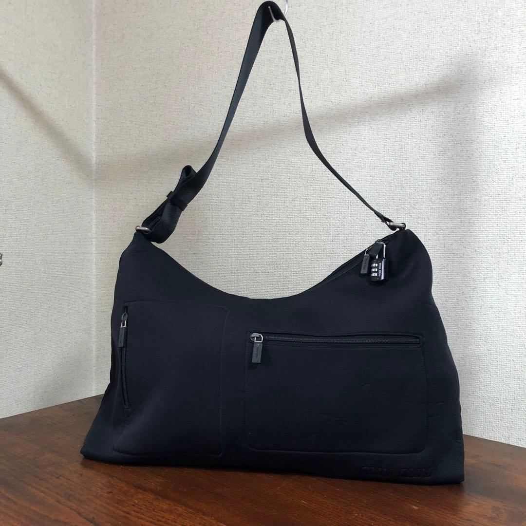 バッグ 90s miu miu shoulder bag black archive