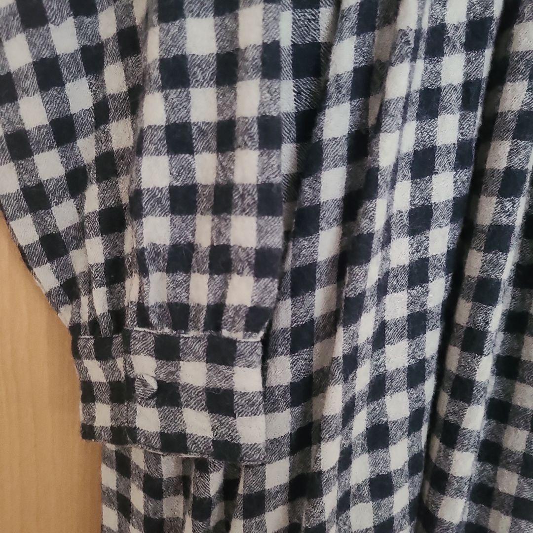 メゾンドソイル　チェック柄　ロングシャツワンピース