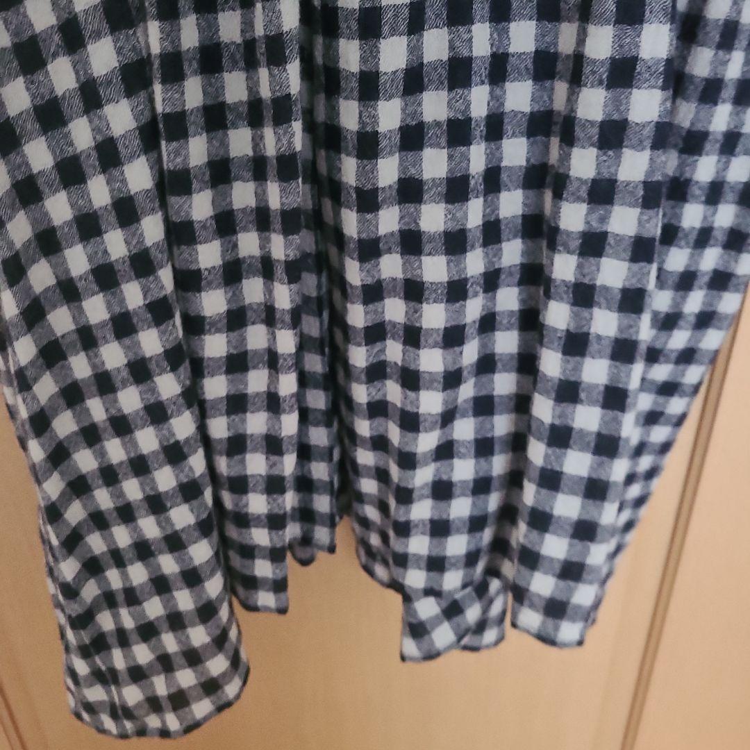 メゾンドソイル　チェック柄　ロングシャツワンピース