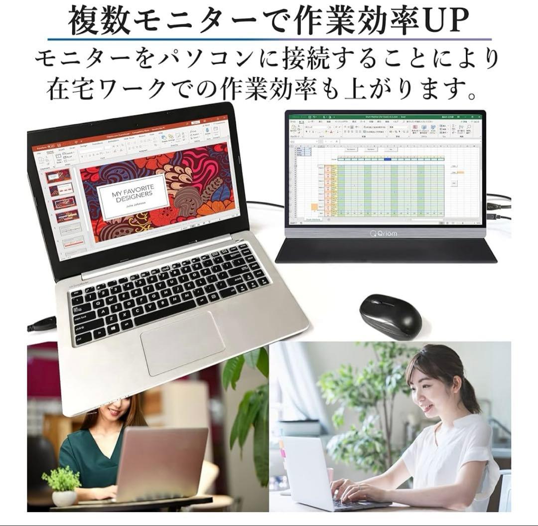 山善 モバイルモニター 15.6インチ HDR 4K