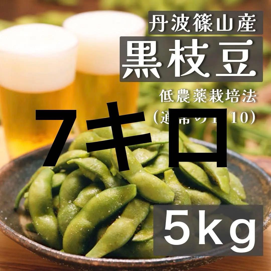 《採れたて》丹波篠山産　黒枝豆　7kg 減農薬栽培 丹波黒枝豆
