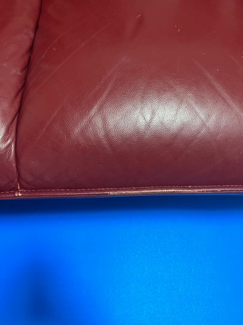 ニトリ３人掛けソファー　ロゾ 家具　ワインレッド　B04