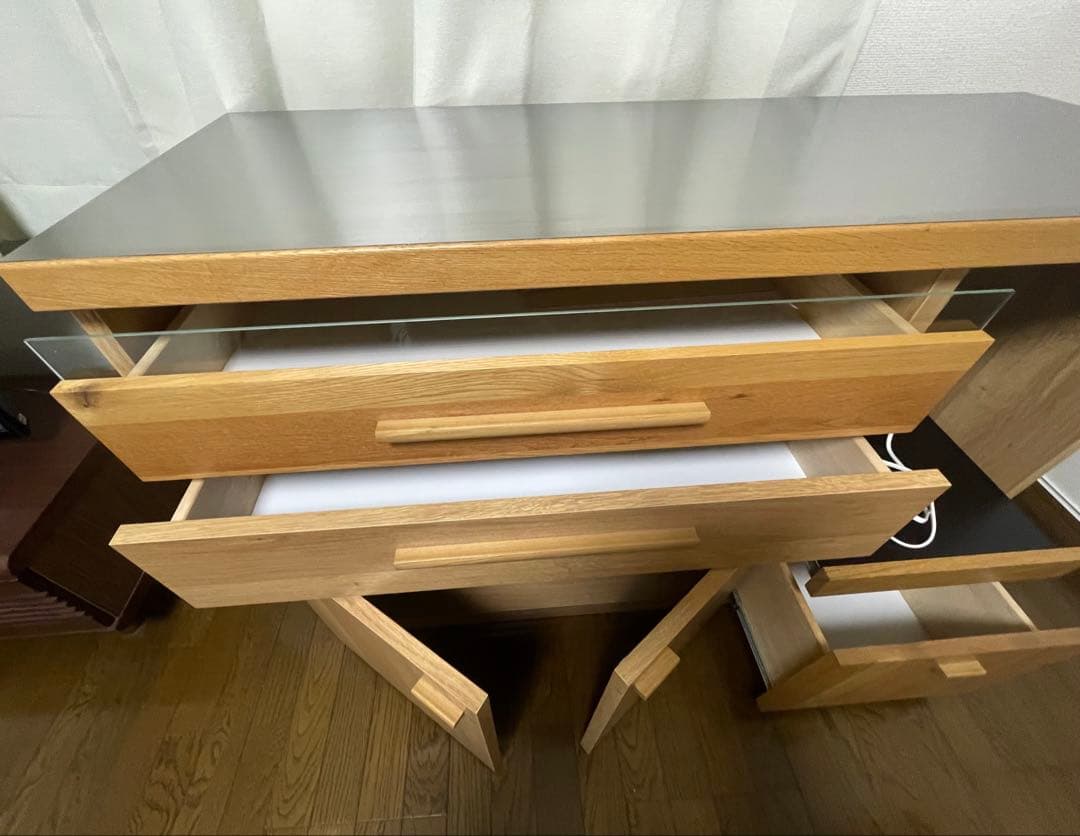 （直接引取:埼玉）ナチュラルウッド キャビネット・サイドボード　フランフラン