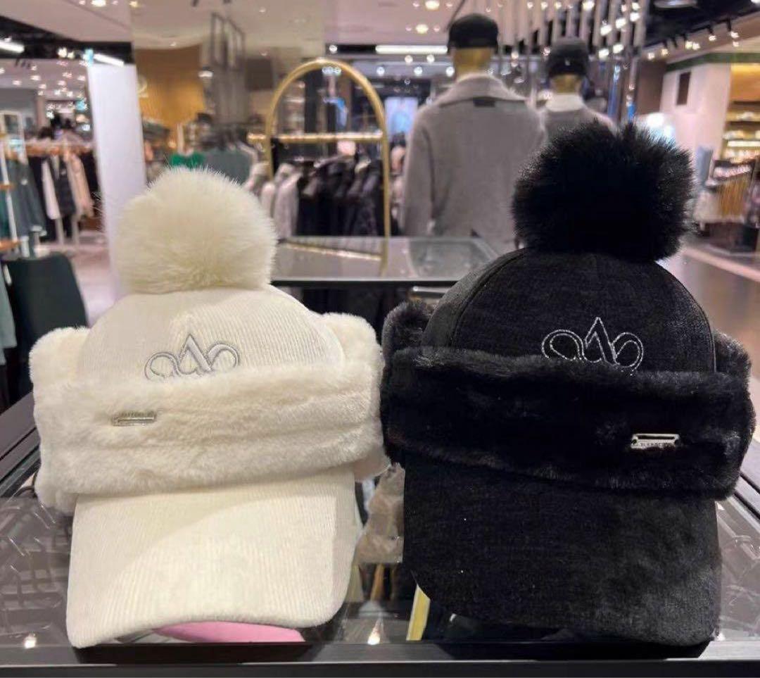 新品　St.ANDREWS　ゴルフ　帽子　耳当て付　防寒　レディース　ホワイト