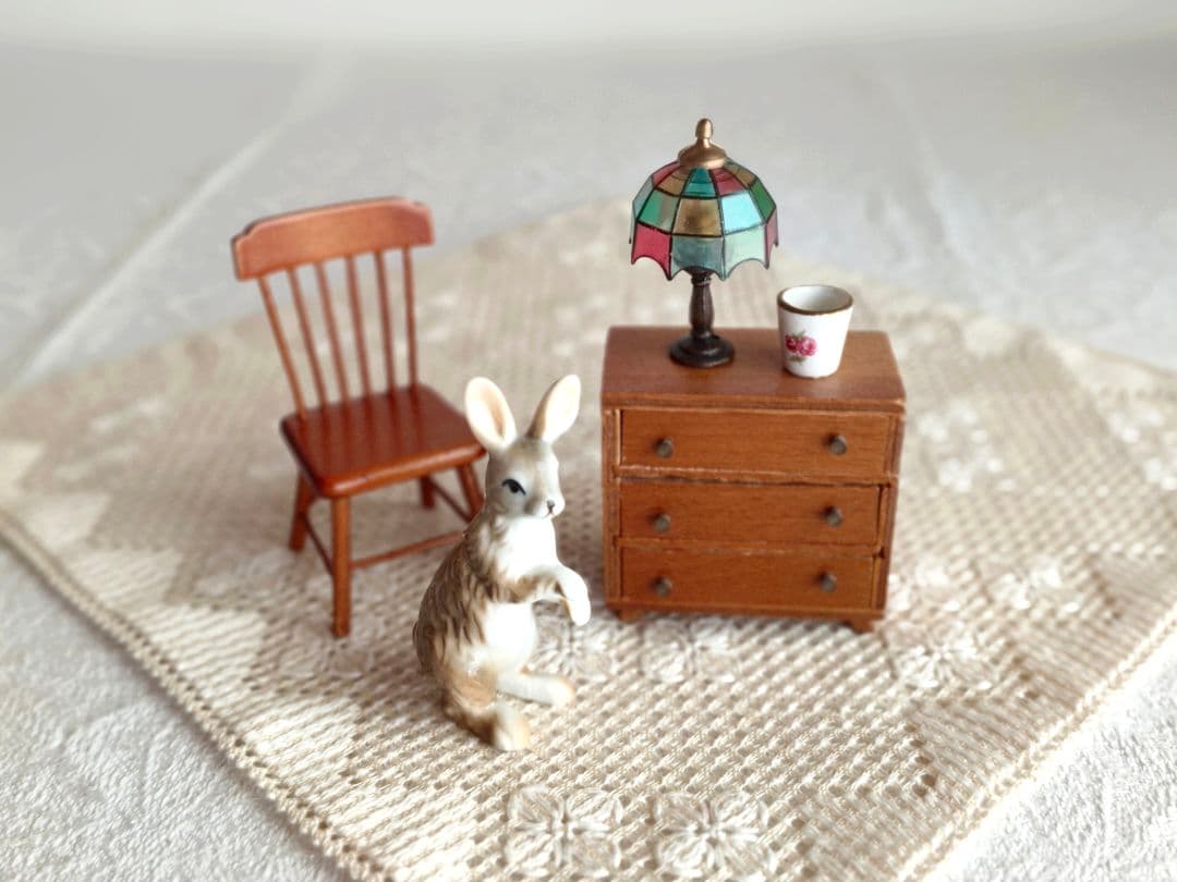 【cinnamon さま】 vintage ❀ ステンドグラスの 小さなランプ