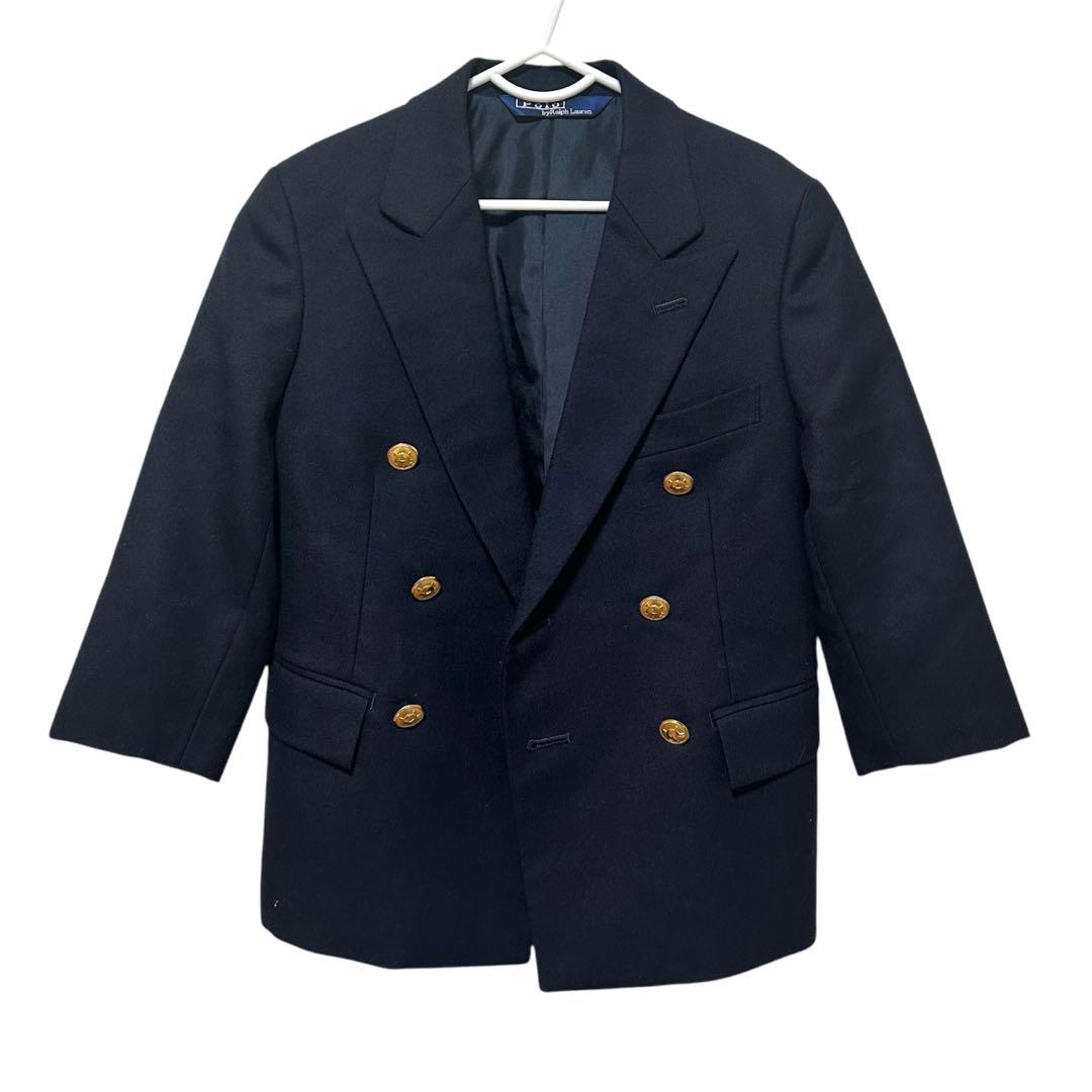 ラルフローレン　キッズ　セットアップ　3点セット　シャツ　紺ブレ　金ボタン