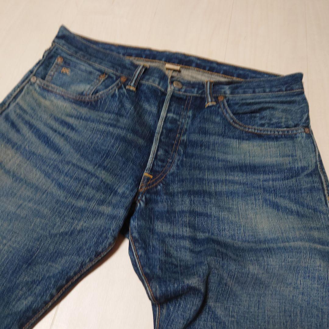 【極美品】RRL(ダブル アールエル) ユーズド加工ジーンズW32L32