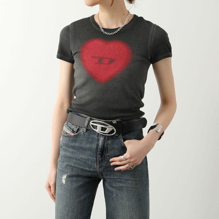 DIESEL ディーゼル ベルト X08727 PR666 ブラック 70サイズ