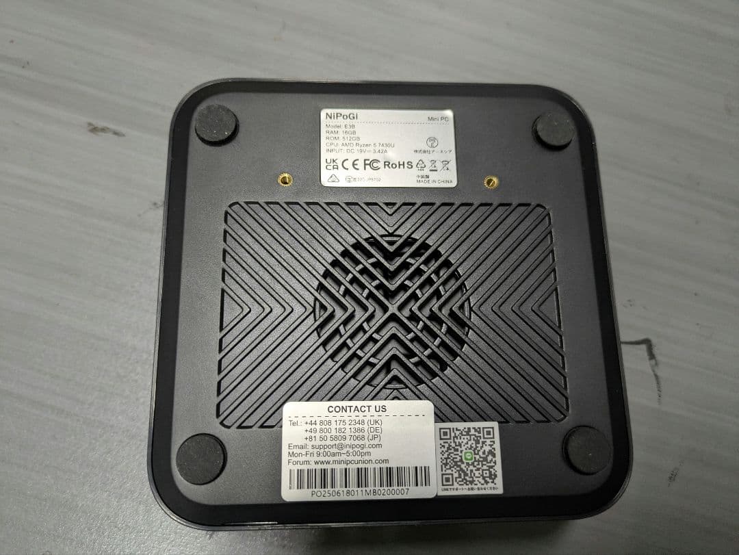 NIPOGI AMD Ryzen 5 7430U ミニpc