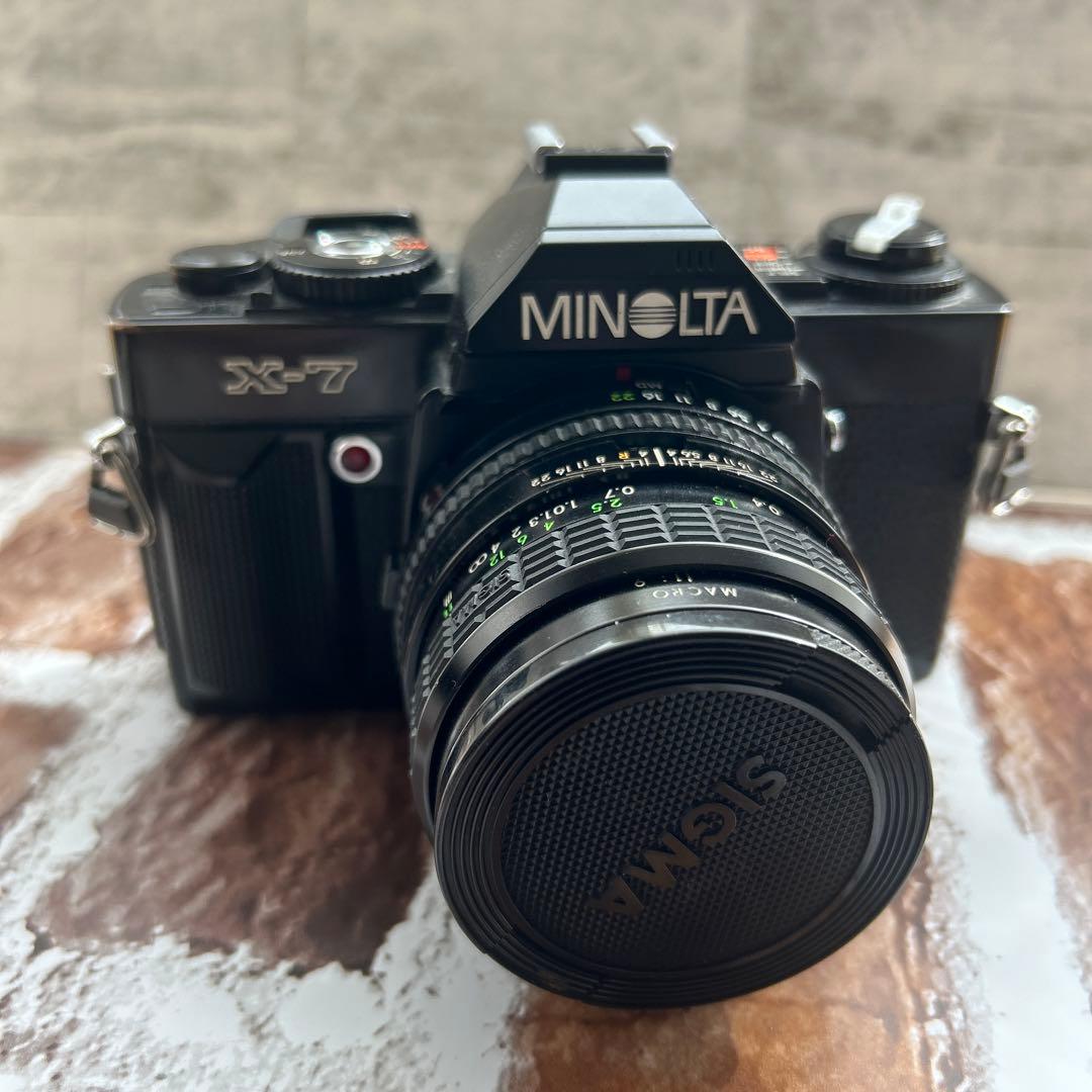 MINOLTA Ｘ-７とsigma MINI WIDE f2.8mmレンズ付き
