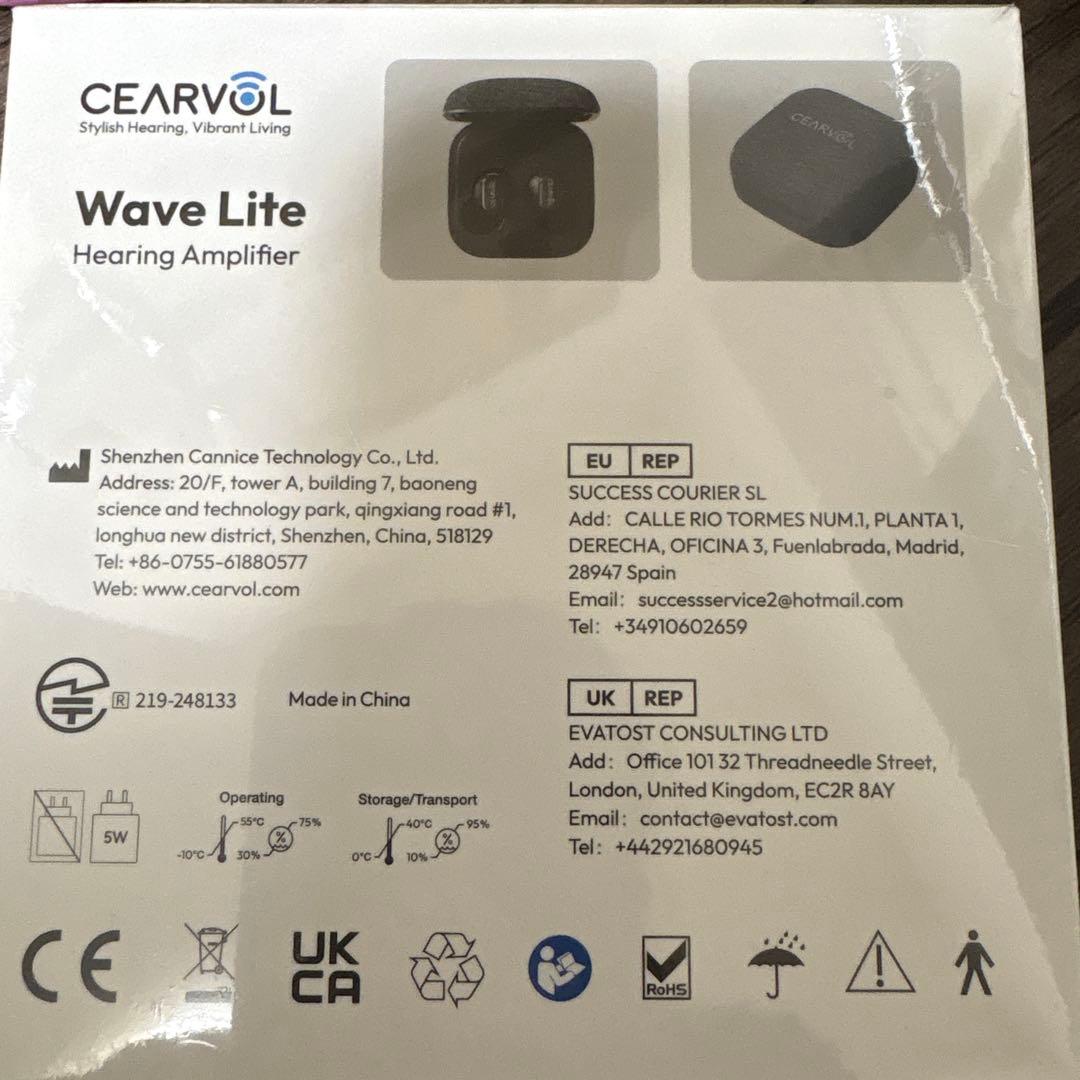 Cearvol Wave Lite 集音器 高齢者向け AUX-INテレビ対応黒