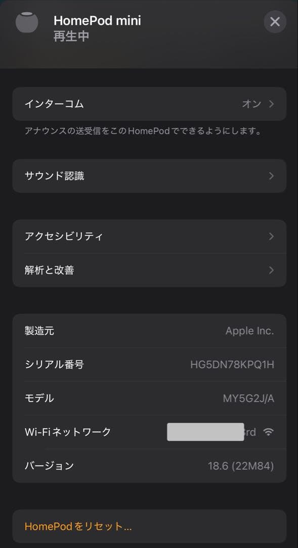 【美品】Apple Pod mini 動作品 A2374 スペースグレー