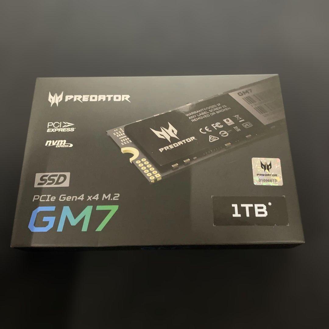 内蔵型SSD Acer Predator SSD 1TB PCIe Gen4x4 M.2