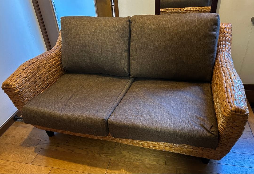 【送料込み】　ウォーターヒヤシンス　ソファ　wyja ウィージャ　２人掛け　バリ