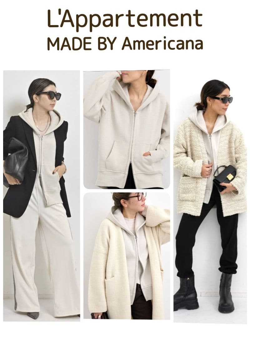 本日価格★アパルトモン AMERICANA ナチュラル フーディーパーカー