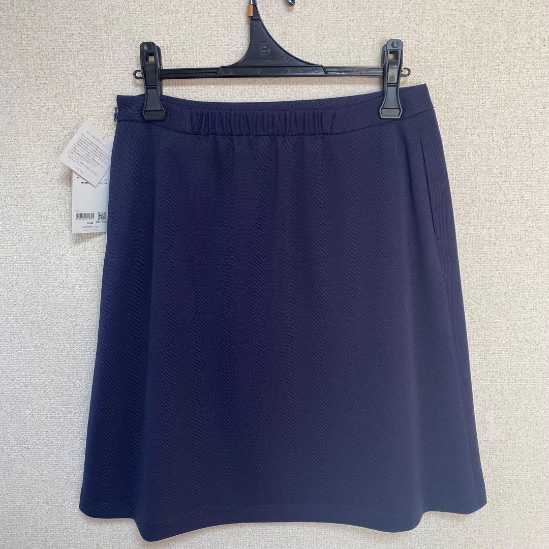 【新品タグ付き】アンジョア 事務服 15号 長袖オーバーブラウス セットアップ