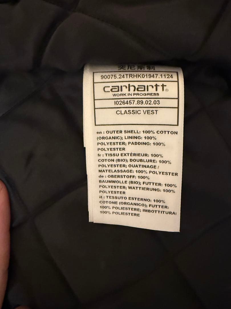 トップス Carhartt CLASSIC VEST - Black (rinsed)