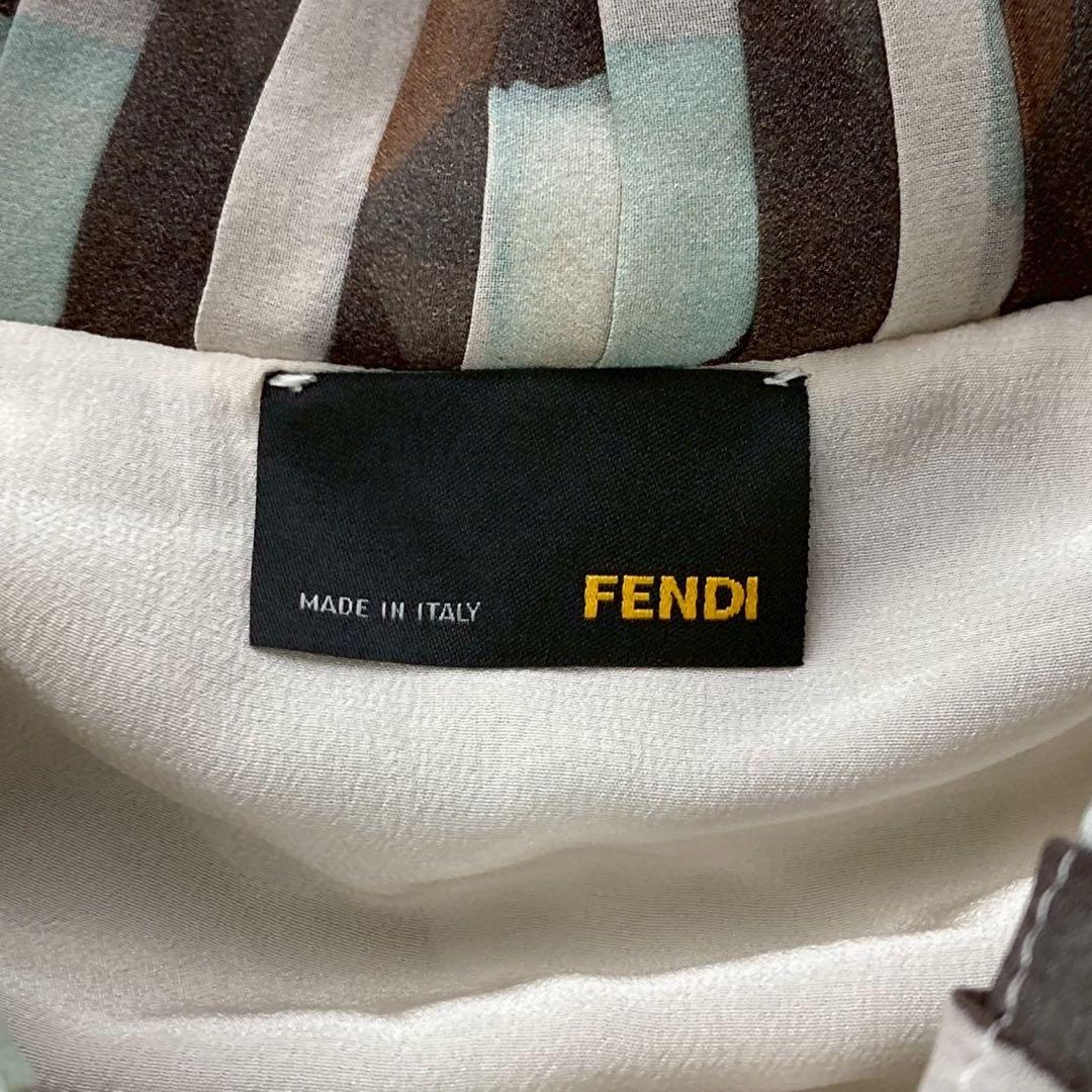 FENDI ノースリーブワンピース ライトグリーン L