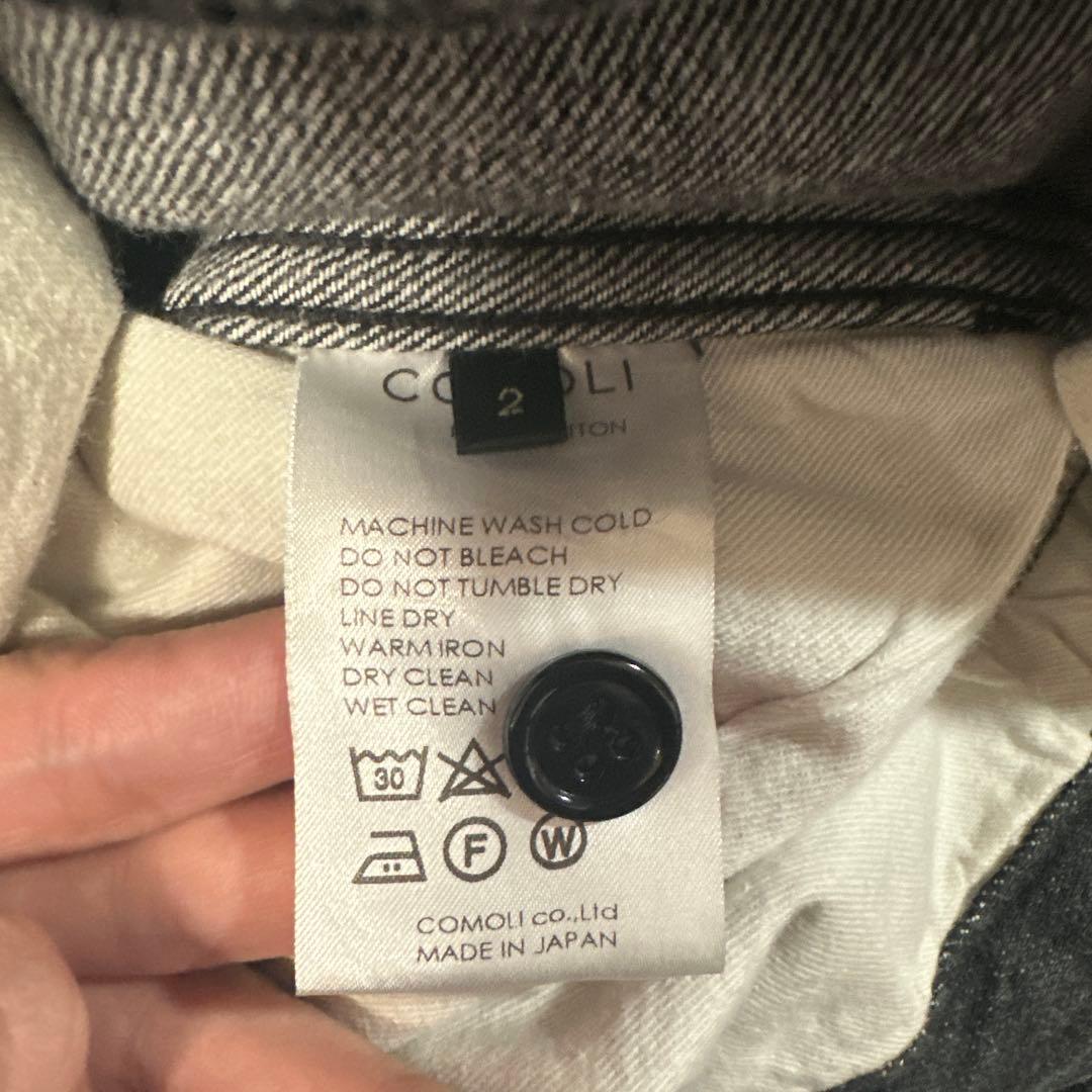 廃盤 COMOLI デニムジャケット&パンツ サイズ2 ブラックエクリュ