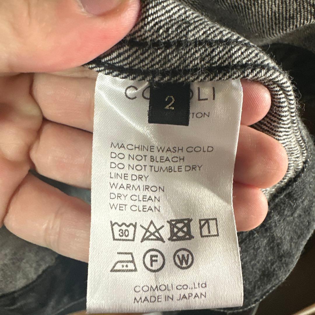 廃盤 COMOLI デニムジャケット&パンツ サイズ2 ブラックエクリュ
