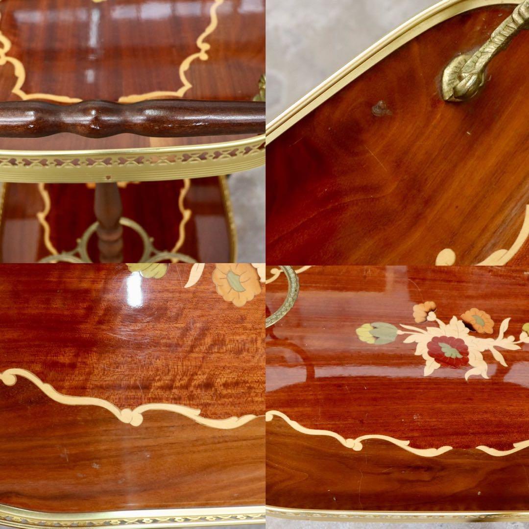 GMIK159○イタリア製 アンティーク 配膳ワゴン キッチンワゴン ワイン