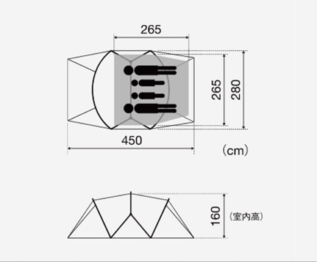 【新品未使用】peak ランドネストM タープセット